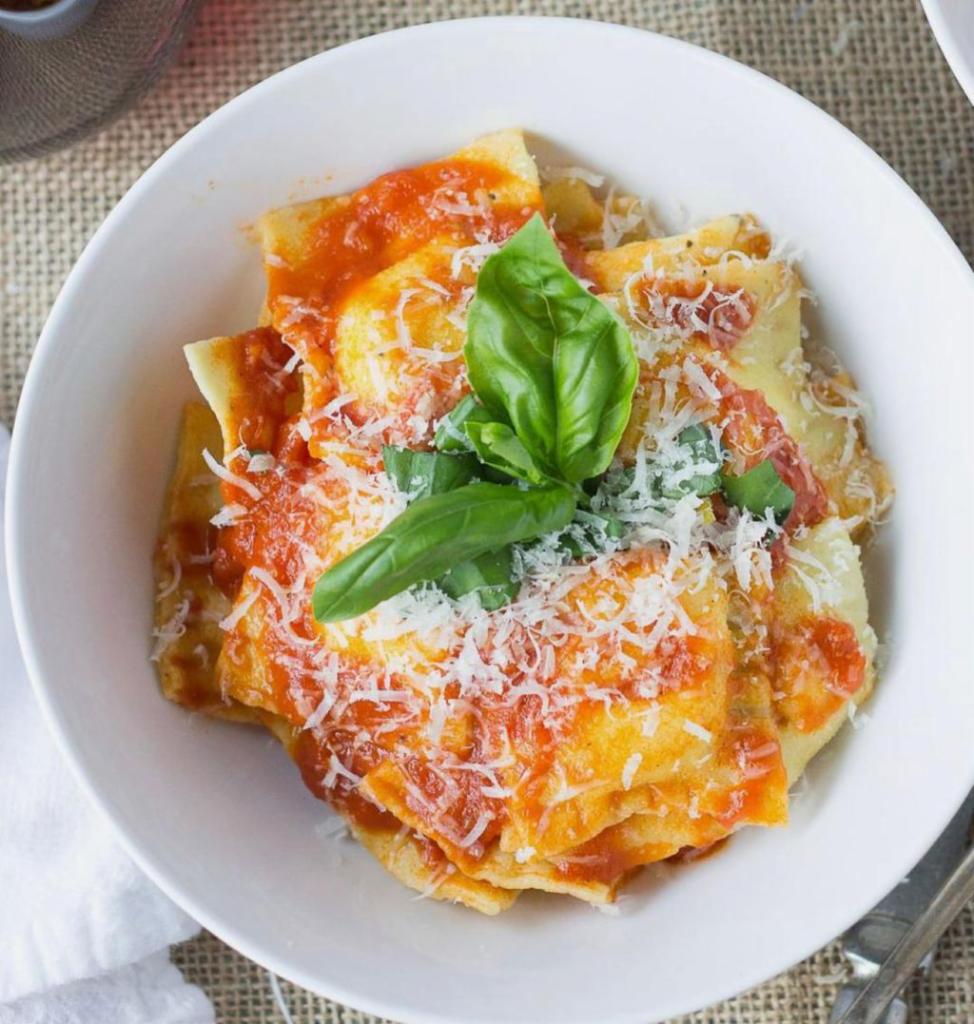 Ravioli · Served with salad, bread and butter and Romano cheese.