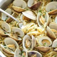 Pasta with Fresh Clams · Served with choice of pasta, choice of sauce, bread and butter and Romano cheese.