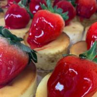 3”Fresh Strawberry New York Style Cheesecake · 