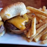 Mini Cheeseburger · Served with fries or tots. Substitute for a side of fresh fruit at an additional cost.