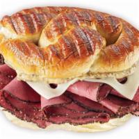 Hot Pastrami Sub · Thinly sliced smoked pastrami, Swiss and spicy mustard.