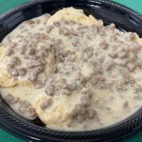 #11 · Sausage Gravy over a Biscuit with Skillet Fries