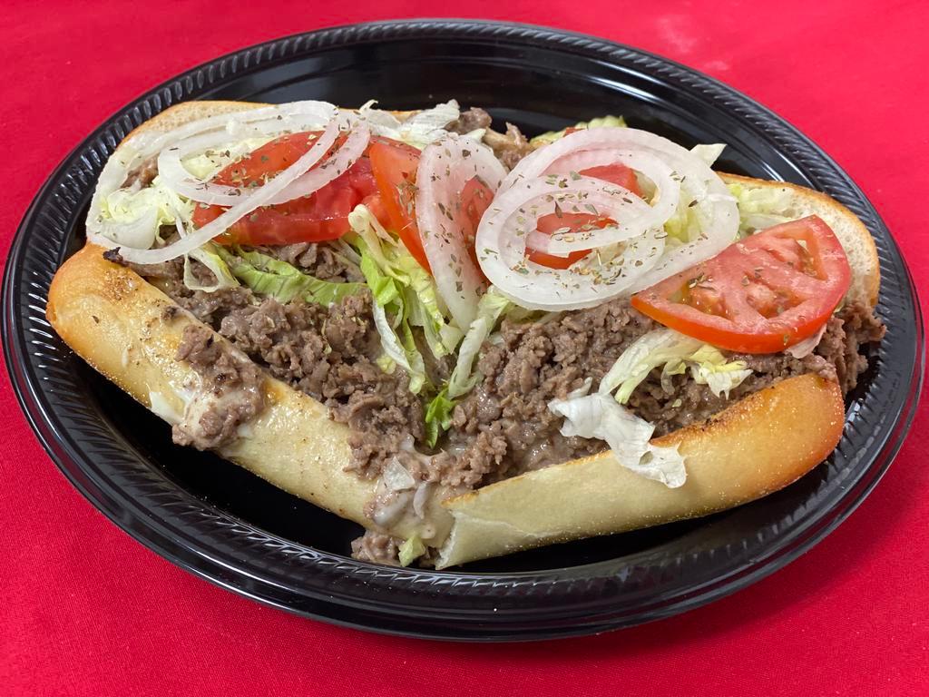 Beef Cheesesteak Hoagie · Philly Style Chopped Steak on a fresh 12