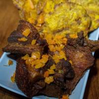 Fritay Special · Fried pork, fried chicken drumstick, fried plantains, pikliz, pate kode
