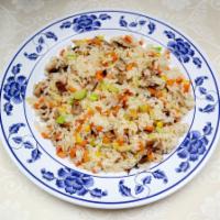 Fried Rice · Choice of meat and rice with veggies.