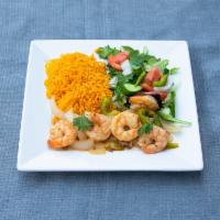 6. Shrimp Over Rice Platter · 