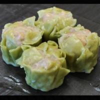 Wasabi Shumai · Six pieces of steam wasabi flavor pork dumpling.