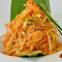 Kani Salad · Spicy crabmeat, cucumber, seaweed salad and crunch with special sauce.