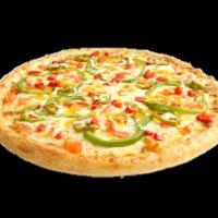 Mexicana Pizza · Lean ground beef, onions, chili peppers, green and red peppers, fresh tomatoes, jalapenos an...