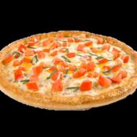 Sorrento Delight Pizza · Fresh tomatoes, garlic and basil leaves on a garlic butter and virgin olive oil base, topped...