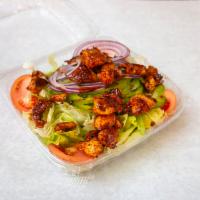 Buffalo Chicken Salad · Garden Salad topped with Grilled Buffalo Chicken