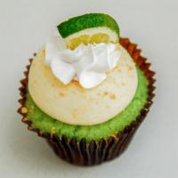 Key Lime Cupcake · Key lime cake and key lime cream cheese topped with Graham cracker crumbs.
