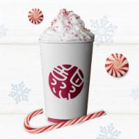 Candy Cane Cocoa · Our holiday hot chocolate made with peppermint bark sauce, topped with house made whipped cr...