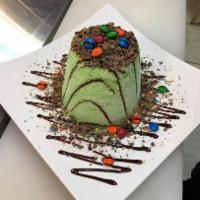 Mint Chocolate Chip · Mint snow, crushed M&M and chocolate sauce..