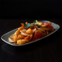 Sweet 'n Sour Swai · Bite sized pieces of swai fish, pineapple, bell pepper mix, and tomato in a sweet 'n sour sa...