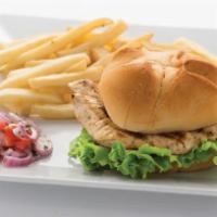Grilled Chicken Sandwich · Boneless skinless chicken sandwich.