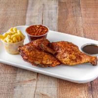 1/2 Chicken Platter · Served with 2 small 4 oz. sides.
