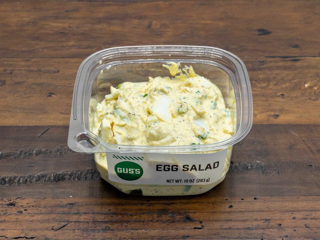 Egg Salad · 10 oz. side. Hard-boiled free-range eggs, mayonnaise, green onions, stoneground mustard, salt, and pepper.