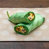 Curry Chicken Salad Wrap · Mary's chicken in our curry dressing wrapped with spinach and Monterey jack cheese.
