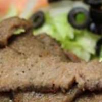 Gyros Dinner · Our gyros dinner comes with our fresh sliced gyro meat, fluffy pita bread, lettuce, tomatoes...