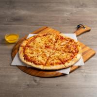 Tomato and Cheese Pizza · Add extra toppings for an additional charge.