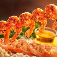Broiled Shrimp Platter · Two skewers of broiled shrimp, served with fresh cut lemon, drawn butter and your choice of ...
