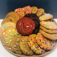Two Dozen Platter · Our cookies are crafted with Callebaut Chocolate, Bourbon Vanilla and Farm Fresh Butter.  Th...