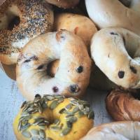Bakers Dozen- 13 Bagels · Fresh 13 bagels. Please specify in special instructions how many bagels you would like of ea...