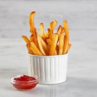 Natural cut fries with seasoned salt · Generous side of fries