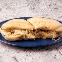 Philly Cheese Steak Sub · Philly steak with provolone cheese served on a grilled 9