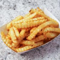 Crinkle Fries · The perfectly cut crinkle fry.  Not too thick and not too thin.  Crispy on the outside, soft...