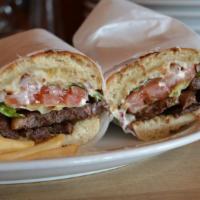 NY Steak Sandwich · Tomato, lettuce, onion, cheese and mayo.