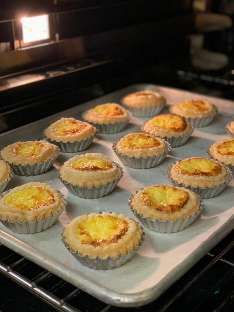 Egg Tart · Flaky puff pastry filled with a sweet vanilla-scented egg custard and baked to perfection!
