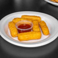 Mozzarella Sticks · 8 pieces. Fried cheese.