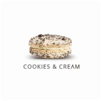Cookies N Cream · An all-time classic now in
a French macaron for the perfect
moment of self-indulgence.