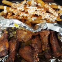 Wing Plates with Fries · 