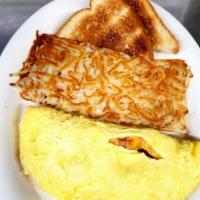 Ham & Cheese Omelet · Ham and choice of cheese (Swiss, American or cheddar).