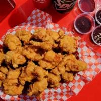 Fried Chicken · Boneless, original crispy, 2.2 lbs,
comes with Fries
Choose up to 2 flavors