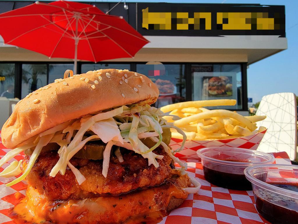 Chicken Sandwich Combo · Comes with Fries and a can soda
Additional charge for Cajun or waffle instead regular fries