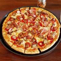 Meat Lovers Pizza · Pepperoni, meatball, sausage, ham and bacon.
