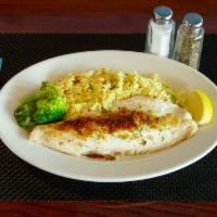 Baked Haddock Dinner · Served with choice of side.