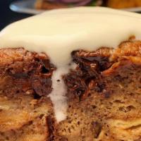 Grandmas Bread Pudding · Chocolate Bread pudding with a powdered sugar glaze.