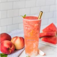 Watermelon and Peach Slush  · Fresh watermelon & Peach Slush - No artificial syrup. Recommend topping: Coconut Jelly with ...