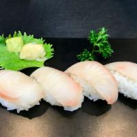 Red Snapper Nigiri · Sushi laid top of rice.