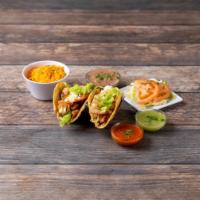 1. Two Taco Dinner Combo Plate · 