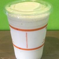 Banana Blast Smoothie · Banana, organic soy milk, non-fat vanilla frozen yogurt.