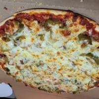 Green Pepper Thin Crust Pizza · 