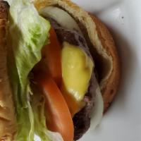1/2 lb. Hamburger · Grilled or fried patty on a bun. 