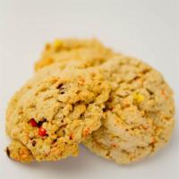 Reese's Pieces Cookies, Half Dozen · This listing is for 6 Reese's Pieces grab & go cookies, baked fresh and beautifully packaged.