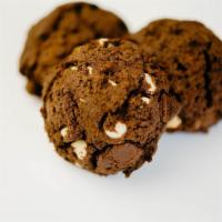 Triple Chocolate Chip Cookies, Half Dozen · This listing is for 6 triple chocolate chip grab & go cookies, baked fresh and beautifully p...